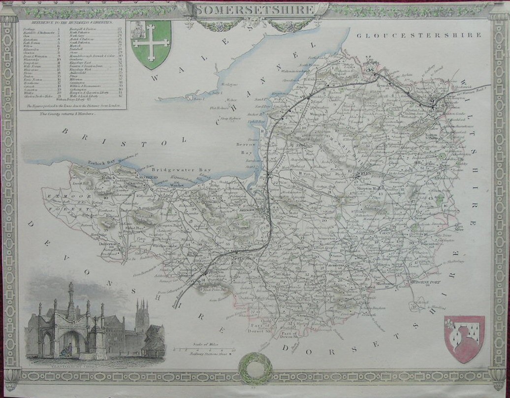 Map of Somerset - Moule